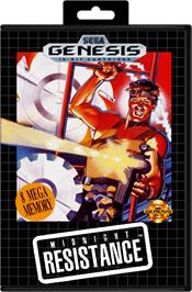 Box cover for Midnight Resistance on the Sega Genesis.