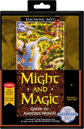 Box cover for Might and Magic 2: Gates to Another World on the Sega Genesis.
