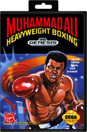 Box cover for Muhammad Ali Heavyweight Boxing on the Sega Genesis.
