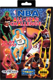 Box cover for NBA All-Star Challenge on the Sega Genesis.