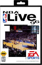Box cover for NBA Live '96 on the Sega Genesis.
