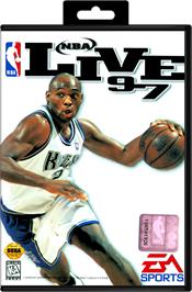Box cover for NBA Live '97 on the Sega Genesis.
