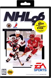 Box cover for NHL '96 on the Sega Genesis.