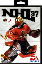 Box cover for NHL '97 on the Sega Genesis.