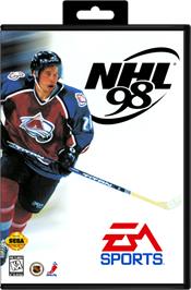 Box cover for NHL '98 on the Sega Genesis.
