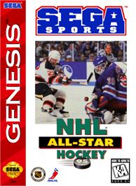 Box cover for NHL All-Star Hockey '95 on the Sega Genesis.