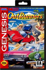 Box cover for OutRunners on the Sega Genesis.