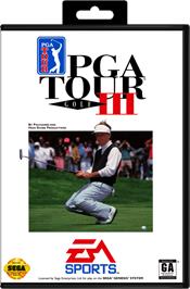 Box cover for PGA Tour Golf 3 on the Sega Genesis.
