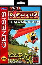 Box cover for Pac-Man 2: The New Adventures on the Sega Genesis.