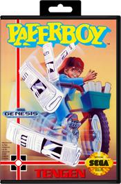 Box cover for Paperboy on the Sega Genesis.