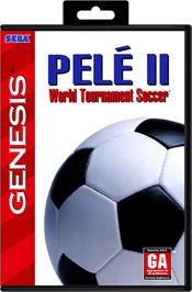Box cover for Pelé II: World Tournament Soccer on the Sega Genesis.