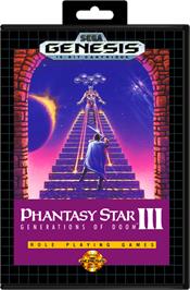 Box cover for Phantasy Star 3: Generations of Doom on the Sega Genesis.