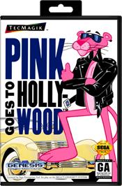 Box cover for Pink Goes to Hollywood on the Sega Genesis.