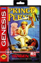 Box cover for Prince of Persia on the Sega Genesis.