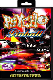 Box cover for Psycho Pinball on the Sega Genesis.