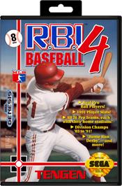 Box cover for R.B.I. Baseball 4 on the Sega Genesis.