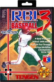 Box cover for RBI Baseball 3 on the Sega Genesis.