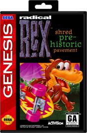 Box cover for Radical Rex on the Sega Genesis.