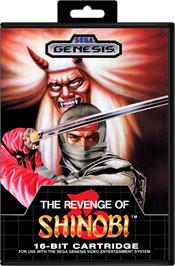 Box cover for Revenge of Shinobi, The on the Sega Genesis.