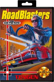 Box cover for Road Blasters on the Sega Genesis.