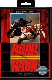 Box cover for Road Rash on the Sega Genesis.