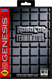 Box cover for Robocop vs. the Terminator on the Sega Genesis.