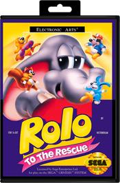 Box cover for Rolo to the Rescue on the Sega Genesis.
