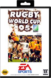 Box cover for Rugby World Cup 95 on the Sega Genesis.