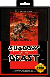 Box cover for Shadow of the Beast on the Sega Genesis.