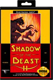 Box cover for Shadow of the Beast 2 on the Sega Genesis.