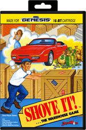 Box cover for Shove It! The Warehouse Game on the Sega Genesis.