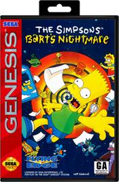 Box cover for Simpsons, The: Bart's Nightmare on the Sega Genesis.