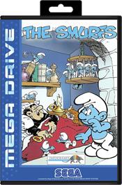 Box cover for Smurfs, The on the Sega Genesis.