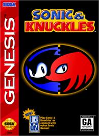 Box cover for Sonic & Knuckles on the Sega Genesis.