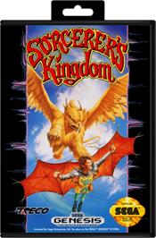 Box cover for Sorcerer's Kingdom on the Sega Genesis.