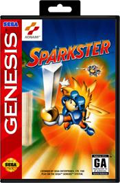 Box cover for Sparkster on the Sega Genesis.