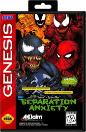 Box cover for Spider-Man & Venom: Separation Anxiety on the Sega Genesis.