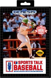 Box cover for Sports Talk Baseball on the Sega Genesis.