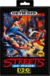 Box cover for Streets of Rage on the Sega Genesis.