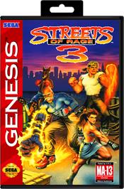Box cover for Streets of Rage 3 on the Sega Genesis.