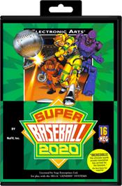 Box cover for Super Baseball 2020 on the Sega Genesis.