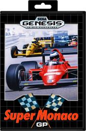 Box cover for Super Monaco GP on the Sega Genesis.