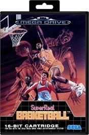 Box cover for Super Real Basketball on the Sega Genesis.
