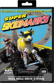 Box cover for Super Skidmarks on the Sega Genesis.