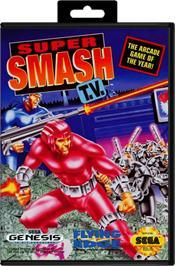 Box cover for Super Smash T.V. on the Sega Genesis.