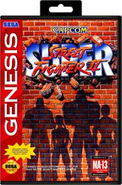 Box cover for Super Street Fighter II - The New Challengers on the Sega Genesis.