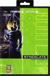 Box cover for Syndicate on the Sega Genesis.