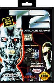 Box cover for T2 - The Arcade Game on the Sega Genesis.
