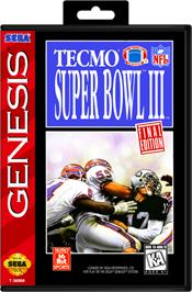 Box cover for Tecmo Super Bowl III: Final Edition on the Sega Genesis.