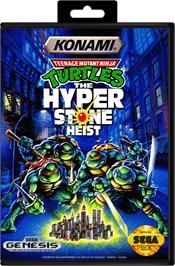 Box cover for Teenage Mutant Ninja Turtles: The HyperStone Heist on the Sega Genesis.